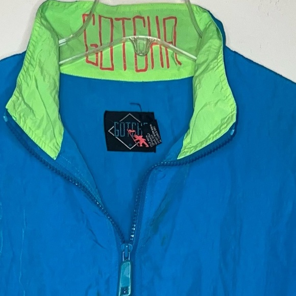 Gotcha Vintage 90’s Windbreaker With Zipper Kangaroo Pocket Men’s Size Large - Picture 11 of 16